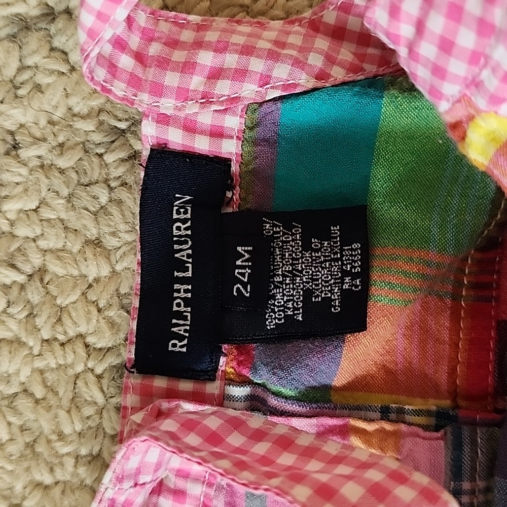 Ralph Lauren Baby Girl Patchwork Plaid Dress - Picture 7 of 7